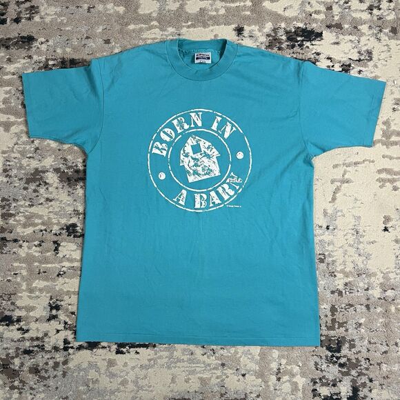 Hanes Other - Vintage Hanes Single Stitch T Shirt Men Sz XL Made In USA Funny Born In A Barn